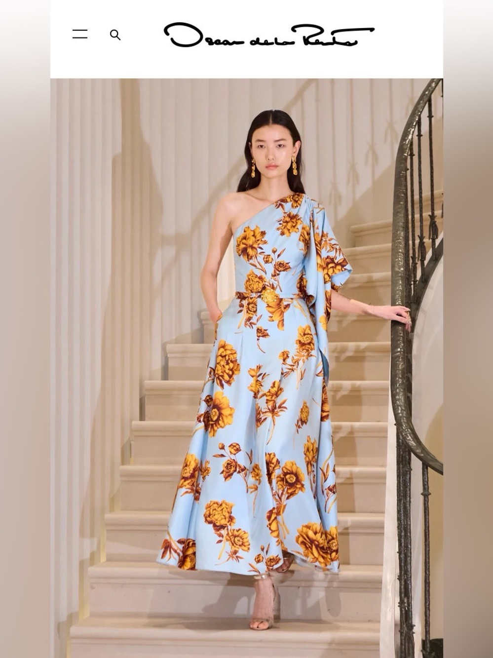 OSCAR DE LA RENTA One Shoulder Silk Drape Dress Size 8. $4190 Designer Brand New